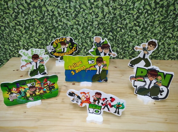 Ben 10 Kit de Mesa Displays 8 Peças Pronta Entrega