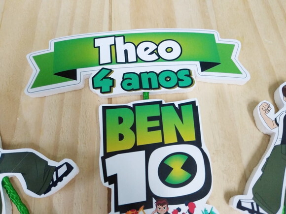 Ben 10 Topo de Bolo Personalizado Pronta Entrega