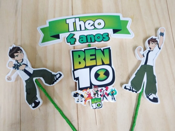 Ben 10 Topo de Bolo Personalizado Pronta Entrega