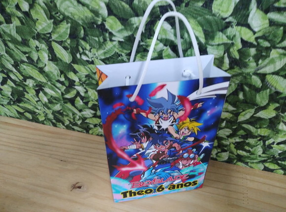 Beyblade Sacola Personalizada Pronta Entrega