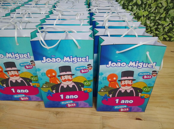 Bita Fundo do Mar Sacola Personalizada