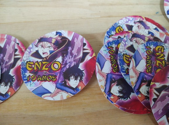 Black Clover Adesivos Personalizados Pronta Entrega