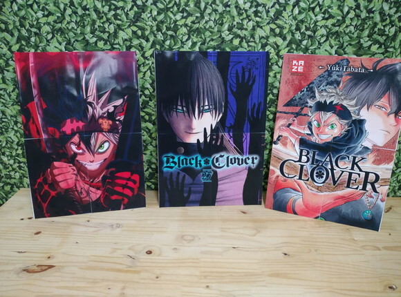 Black Clover Kit de Parede 3 Peças Pronta Entrega