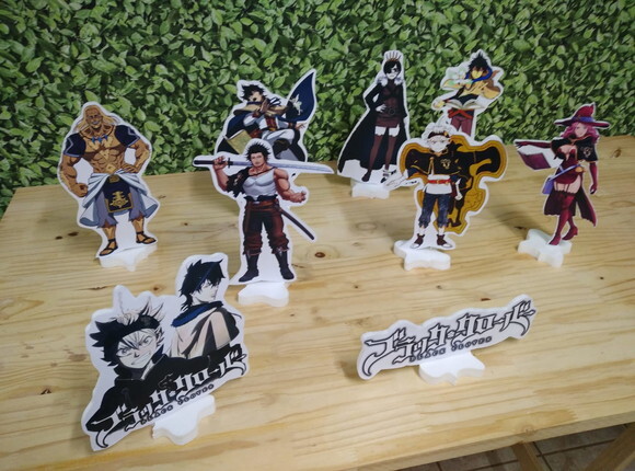 Black Clover Kit de Mesa Displays 9 Peças Pronta Entrega
