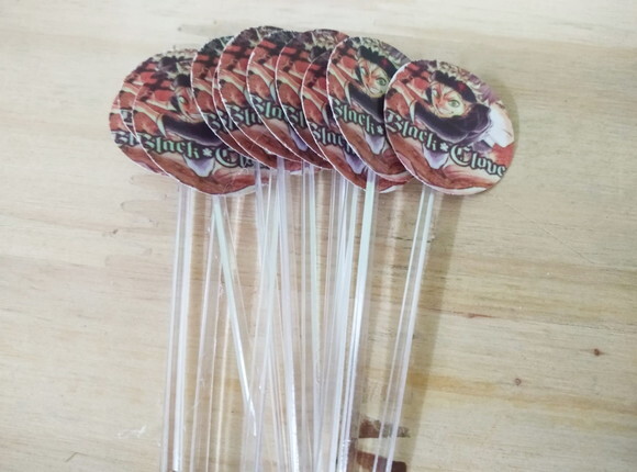 Black Clover Topper para Docinhos 36 Unid Pronta Entrega