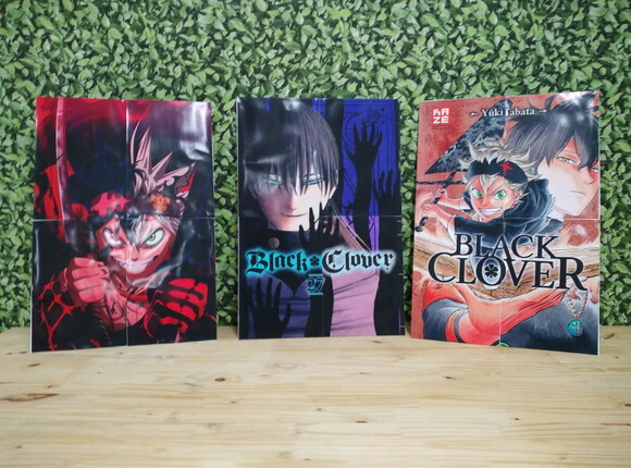 Black Clover Kit de Parede 3 Peças Pronta Entrega