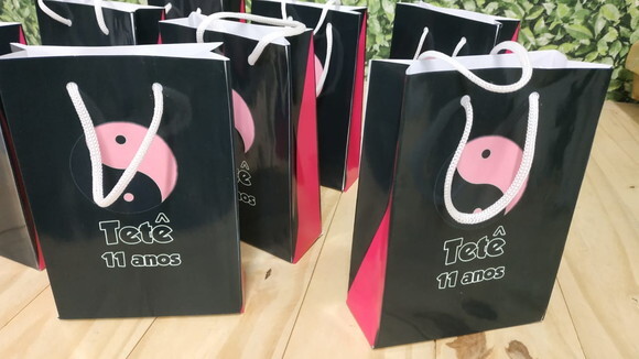 Black Pink Sacola Personalizada Pronta Entrega