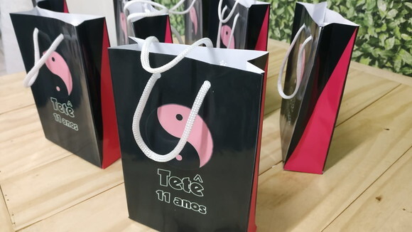 Black Pink Sacola Personalizada Pronta Entrega
