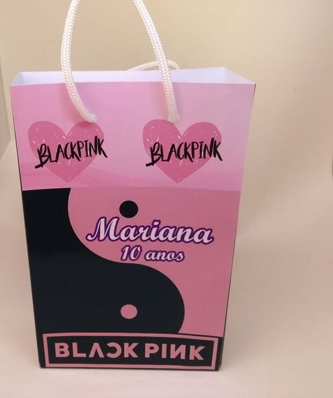 Black Pink Sacola Personalizada Pronta Entrega