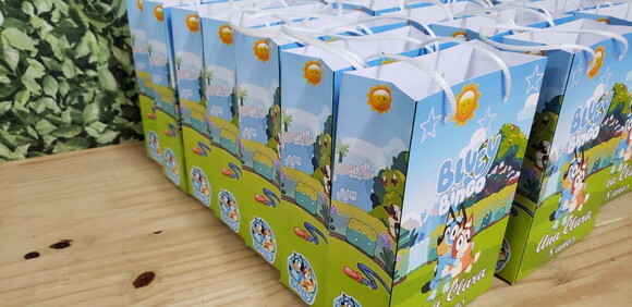 Bluey e Bingo Sacola Personalizada Pronta Entrega
