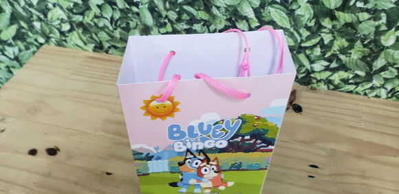 Bluey e Bingo Sacola Personalizada Tam. Médio Pronta Entrega