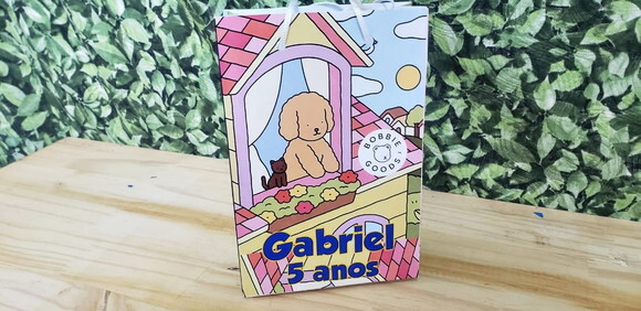 Bobbie Goods Sacola Personalizada Tam 24x17x8 cm P Entrega