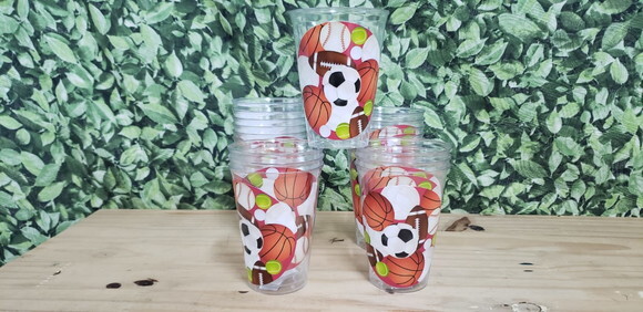 Bolas Esportivas Copos 300 ml Acrilico Personalizados P Entr