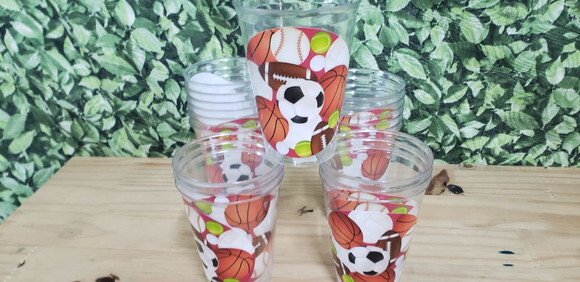 Bolas Esportivas Copos 300 ml Acrilico Personalizados P Entr