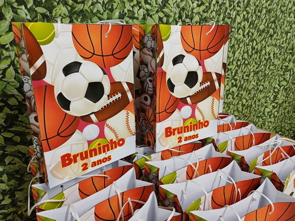 Bolas Sacola Personalizada Tamanho Grande 29x20x8 cm