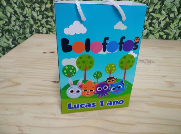 Bolofofos Sacola do Tema Personalizada Pronta Entrega
