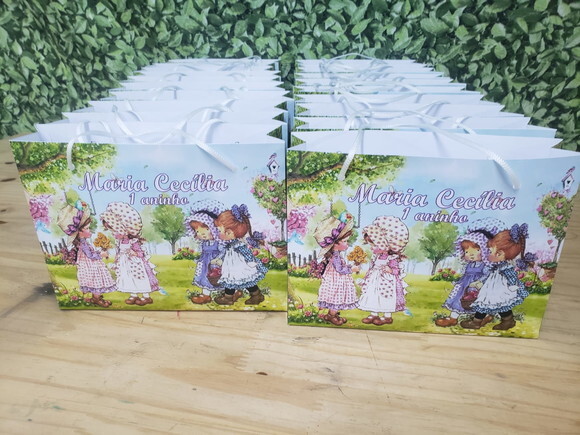 Boneca Camponesa Sacola Personalizada Pronta Entrega