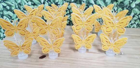 Borboletas Tubetes com Apliques Pronta Entrega