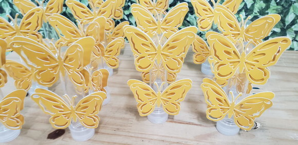 Borboletas Tubetes com Apliques Pronta Entrega