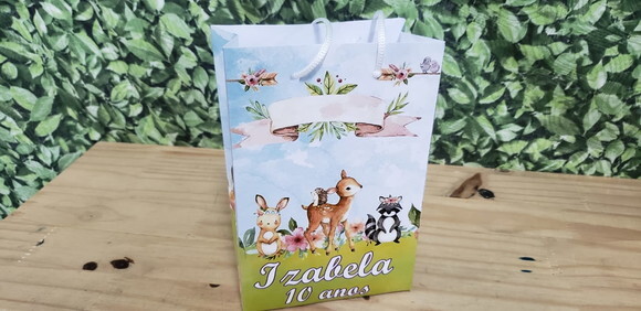 Bosque Encantado Sacola Personalizada Pronta Entrega