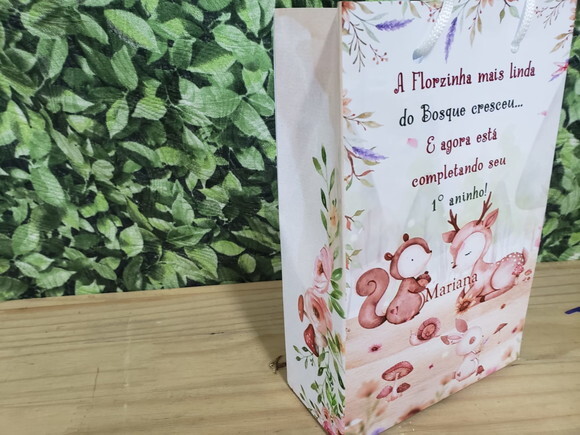Bosque Sacola Personalizada Pronta Entrega