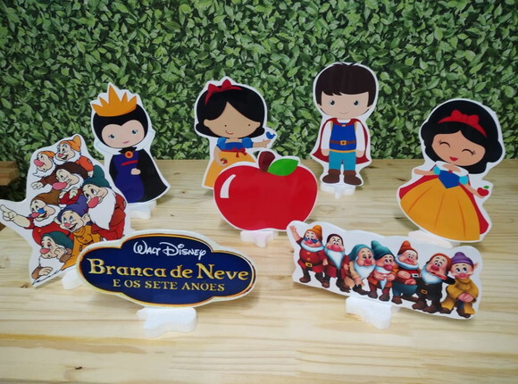 Branca de Neve Baby Kit de Mesa Displays 8 Pçs Pronta Entreg