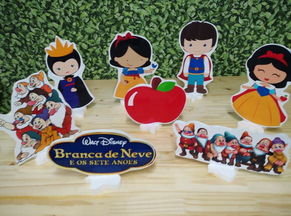 Branca de Neve Baby Kit de Mesa Displays 8 Pçs Pronta Entreg