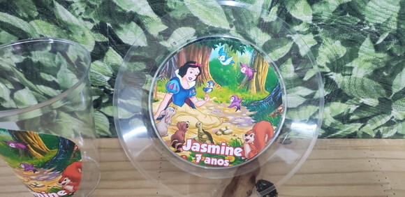 Branca de Neve Descartáveis Personalizados Pronta Entrega