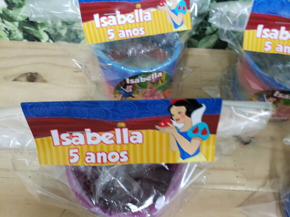 Branca de Neve Lembrancinha Mola Maluca Personalizada