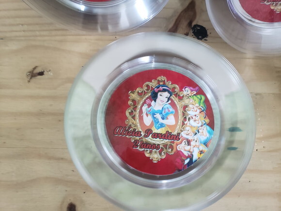 Branca de Neve Prato Sobremesa Personalizado