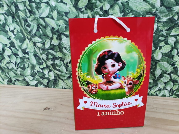 Branca de Neve Sacola Personalizada Pronta Entrega
