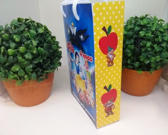 Branca de Neve Sacola Personalizada Pronta Entrega