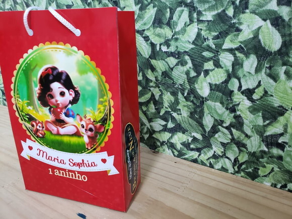 Branca de Neve Sacola Personalizada Pronta Entrega