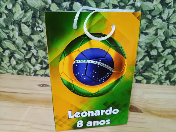 Brasil Sacola Personalizada Tam 29x20x8 cm Pronta Entrega