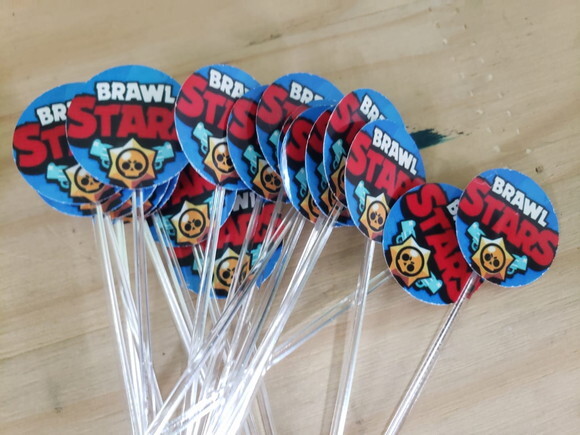 Braw Star Topper para Docinhos 36 Unidades