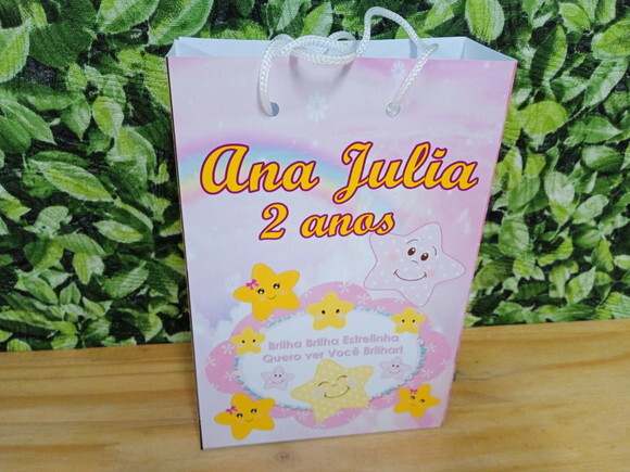Brilha Brilha Estrelinha Sacola Personalizada Pronta Entrega