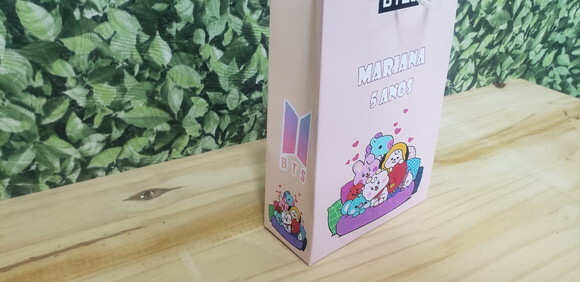 Bt21 Bts Sacola Personalizada Pronta Entrega Lembrancinha