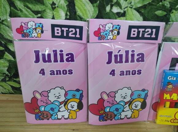 Bt21 Caderninho de Colorir Personalizado Pronta Entrega