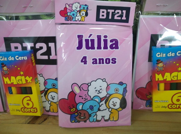 Bt21 Caderninho de Colorir Personalizado Pronta Entrega