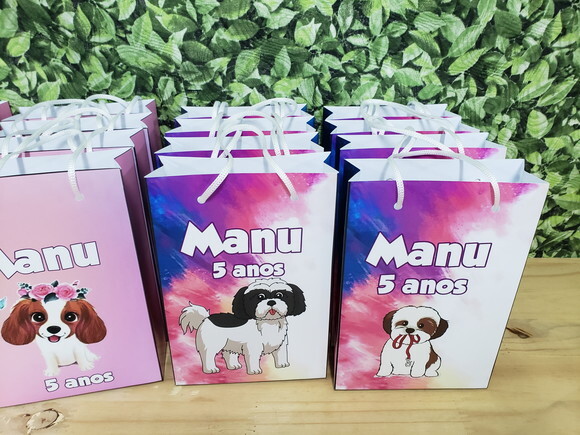 Cachorro Sacola Personalizada Pronta Entrega