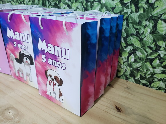 Cachorro Sacola Personalizada Pronta Entrega