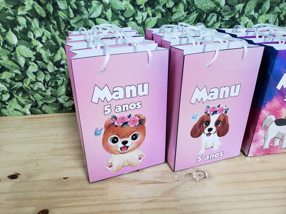 Cachorro Sacola Personalizada Pronta Entrega