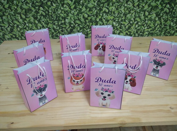 Cachorro Sacola Personalizada Pronta Entrega