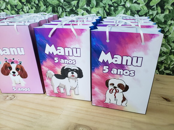 Cachorro Sacola Personalizada Pronta Entrega