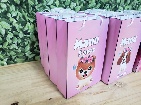 Cachorro Sacola Personalizada Pronta Entrega