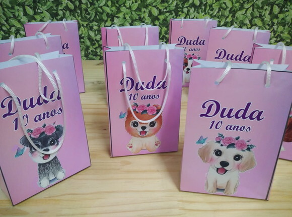 Cachorro Sacola Personalizada Pronta Entrega