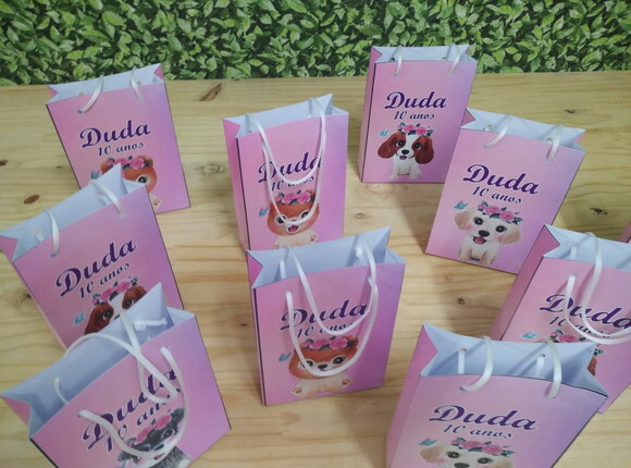 Cachorro Sacola Personalizada Pronta Entrega