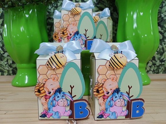 Caixa Milk Luxo Lembrancinhas Pooh