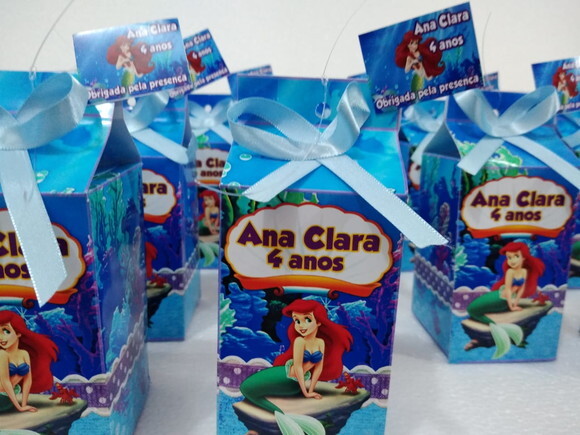 Caixa Milk Pequena Sereia 20 Unidades Personalizada