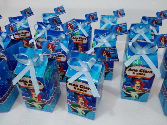 Caixa Milk Pequena Sereia 20 Unidades Personalizada